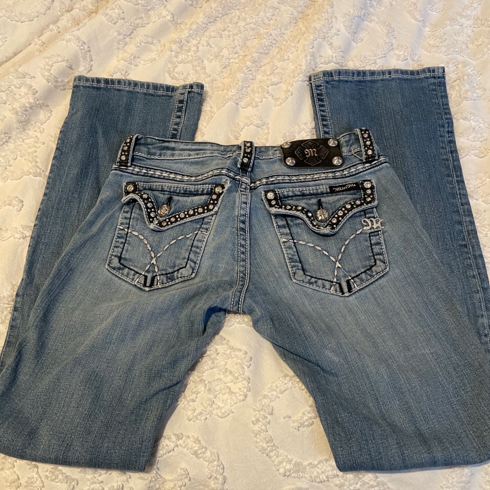 Miss Me jeans, sz 27 JW5087B5V, slim bootcut, embellished